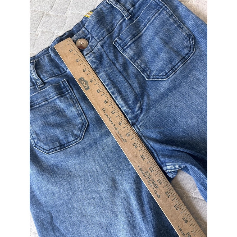 Maeve The Colette Jeans Womens 31P Blue High Rise Wide Leg Crop Stretch Denim - Picture 8 of 8